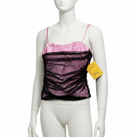 Victoria's Secret Other - 2005 Vintage Victoria’s Secret Pink & Black Corset Top Unreleased Sample 36B